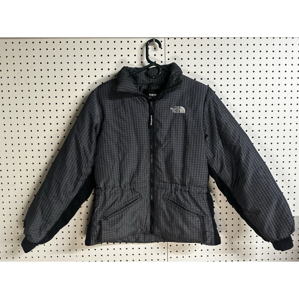 The NorthFace‎ Puffer Jacket Women's Medium Dark Gray Face Holladown Crop Down